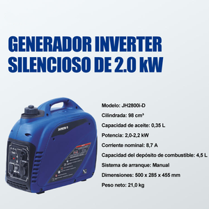 Générateur d'électricité portable à essence silencieux 2000W / Générateur à essence ultra-silencieux à faible <span class=keywords><strong>consommation</strong></span> de carburant 2kW 100V-240V - Product Image 4