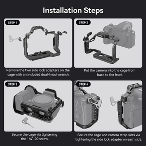 Kit de soporte SmallRig para <span class=keywords><strong>Panasonic</strong></span> G9 II/<span class=keywords><strong>S5</strong></span> II/<span class=keywords><strong>S5</strong></span> IIX con mango superior, abrazadera para cable y sistema de liberación rápida Arca-Swiss integrado 4024 - Product Image 3