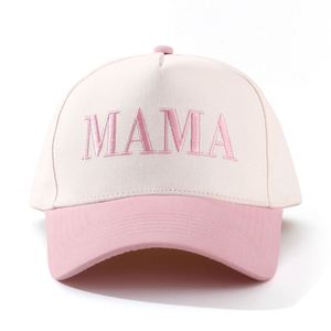 Gorra de Béisbol Casual de Moda, Bordada con la Palabra MAMA, de 5 Paneles, Bicolor - Product Image 4