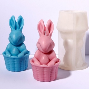Molde de Silicona para Velas con Forma de Conejito Adorable TangChu - Kit para Hacer Velas con Animales en 3D para Regalo de Pascua, Decoración de Primavera para el Hogar - Product Image 3