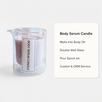 Bougie de massage au sérum corporel FTQS, bougie en verre à la cire de lavande, aromathérapie, OEM, marque privée, longue durée, cadeau