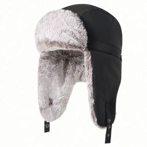 Chapeau de pilote russe en fourrure Sherpa imperméable et respirant, personnalisé OEM, unisexe, chaud pour l'hiver, avec broderie 3D pour les sports de plein air - Product Image 6