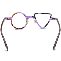Monture de lunettes Borregls multicolore en acétate, forme irrégulière, pour femme, style vintage, lunettes rondes, lunettes optiques de haute qualité, 19391