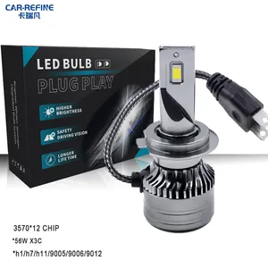 CAR-REFINE X3C Car Led Headlight Lights 56W H4 Led 12V H11 H7 H3 Led Headlights Bulbs Canbus 9005 9006 H3 H9 9012 H11 Led Bulb