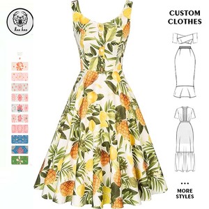 Vintage Floral A-Line verano Midi <span class=keywords><strong>vestido</strong></span> <span class=keywords><strong>de</strong></span> <span class=keywords><strong>mujer</strong></span> sin mangas correa <span class=keywords><strong>de</strong></span> espagueti Homecoming <span class=keywords><strong>cóctel</strong></span> <span class=keywords><strong>vestido</strong></span> <span class=keywords><strong>de</strong></span> fiesta Casual - Product Image 4
