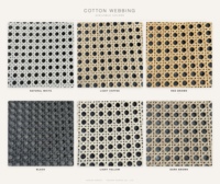 SURIKA Rouleau de cannage tissé hexagonal en coton, large, moderne, pour salle à manger, durable, pliable, fourni par l'usine