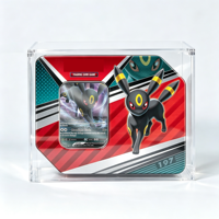 Étui de présentation en acrylique à aimant puissant, résistant aux UV à 99 %, pour boîte Pokémon Horizontal V Heroes Umbreon, présentation transparente comme du cristal