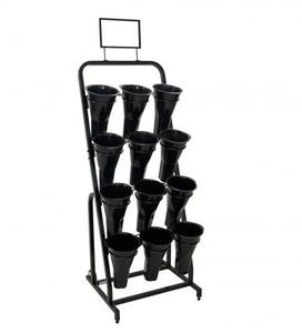 Expositor Metálico para <span class=keywords><strong>Flores</strong></span> con 12 Cubos, Estante Metálico para Exhibición de <span class=keywords><strong>Flores</strong></span> en Supermercados - Product Image 1