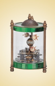 Horloge mécanique vintage et unique en forme de cage à oiseaux en laiton - Product Image 2