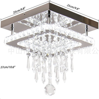 Lustre carré en cristal miniature moderne de luxe pour la maison, le salon, la chambre à coucher, la salle à manger, le restaurant, l'hôtel