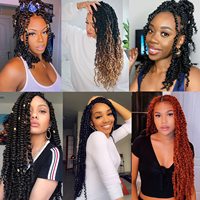 All'ingrosso ricci Afro Jumbo onda d'acqua Dreadlocks lunghi capelli sintetici all'uncinetto extension per la primavera modelli di stile Passion Twist