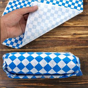 Printed Checkered Greaseproof Eco-Friendly Biodegradable <b>Food</b> Grade Disposable <b>Paper</b> Heat Resistant Non-Stick Liner for Burger - Product Image 2