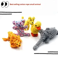 Jouets à mâcher noués pour chiens, design canard, éléphant, lion, en corde de coton durable, tressé, pour le nettoyage des dents, modèle DJ-013, fabriqué au Henan