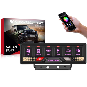 Panel de interruptor de 6 bandas con relés electrónicos, interruptor LED regulable automático, Panel de interruptor auxiliar Universal para coche - Product Image 1