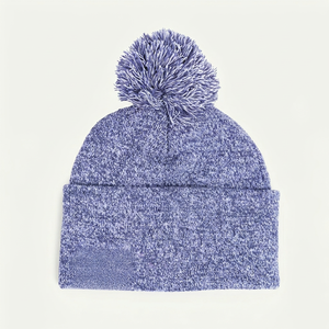 Gorro de Punto Cálido y Ajustable con Diseño de Bordado Personalizado, Elástico, 100% Acrílico, para Hombre y Mujer, Estilo Urbano de Invierno - Product Image 1