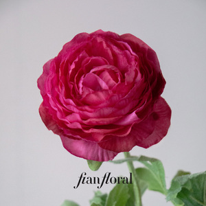 FONG IAN Fiore di Ranuncolo Artificiale Fatto a Mano 40cm, Fiori Artificiali Realistici, Spray Floreale Finto con Foglie Verdi per Decorazioni Casa e Matrimoni - Product Image 6