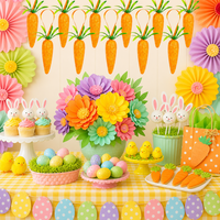 24 Piezas de Adornos de Zanahoria de Espuma con Purpurina, Decoración Colgante para Árbol de Pascua, para Fiestas de Primavera, Decoración Interior del Hogar