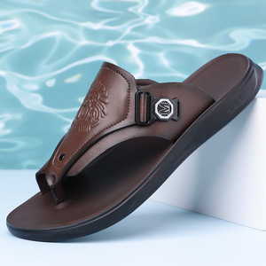 Men's Slides Open Toe Pu Upper EVA Outsole Anti Slippery Casual Summer Beach <b>Sandals</b> - Product Image 3