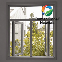 Fenêtre à battant horizontale moderne GREATMEN en aluminium, insonorisée 35 dB, à rupture de pont thermique, double vitrage, pour chambre et cuisine