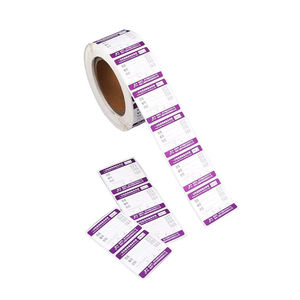 Impression personnalisée Test médical Tube de prélèvement sanguin étiquette autocollant matière première conception violet spécimen étiquettes pour les hôpitaux - Product Image 2