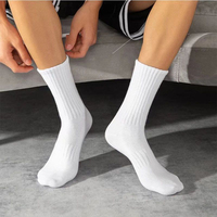 Chaussettes personnalisées de haute qualité, respirantes, avec broderie et impression, chaussettes de sport, logo personnalisé, chaussettes en coton blanc