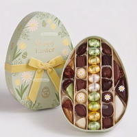 Caja de Embalaje Ovalada Decorativa Pequeña y Linda con Tapa y Base en Forma de Huevo Personalizada para Dulces, Especial para la Pascua