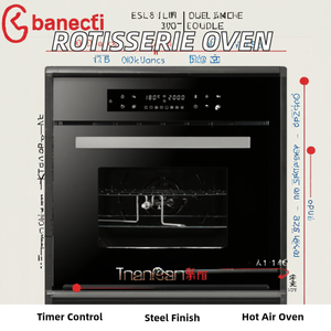 Led Hiển Thị Điện 80L Công Suất Kỹ Thuật Số Hẹn Giờ Điều Khiển Thép Không Gỉ Lò Nướng Đối Lưu Duy Nhất Rotisserie Hộ Gia Đình Được Xây Dựng Trong - Product Image 2