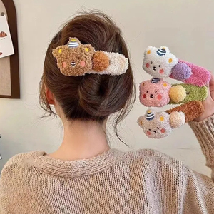2026 Hot Selling Multiple Models <b>Cute</b> Cartoon <b>Bear</b> Hairpin Popular Niche Design Women's Hairpins Fashion Jewelry Wholesale - Product Image 1