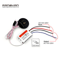 Sensor Interruptor de Alto Voltaje 110V 220V para Madera Luz LED Inteligente para Gabinete y Armario con Sensor Táctil Oculto de Movimiento Manual