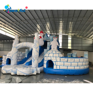 Ngoài trời tổ chức sự kiện trang trí Snowman thư bị trả lại trượt tùy chỉnh tuyết nhà chủ đề <span class=keywords><strong>Inflatable</strong></span> lâu đài bouncy để bán - Product Image 1
