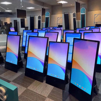 Kios Digital Signage Kustom Portabel Layar 43 inci dengan kecerahan tinggi, layar LCD 2000nits untuk Aplikasi Dalam dan Luar Ruangan