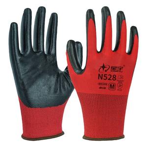 Guantes de Trabajo Xingyu N528 Recubiertos de Nitrilo Rojo Negro Talla M Resistentes a la Abrasión Guantes de Seguridad de Uso General - Product Image 1