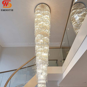 SMOOTH Sparkling 3m <b>Long</b> Hanging Crystal Bead <b>Curtain</b> Wedding Ceiling Decor Tall Luxury Crystal Hanging Chandelier - Product Image 2