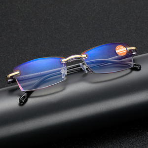 Women Men Rimless Anti Blue Light Magnification Antifatigue Eyewear Presbyopic <strong>Reading</strong> <strong>Glasses</strong> - Product Image 6