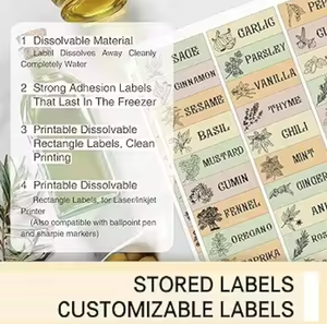 Étiquettes hydrosolubles compatibles avec les imprimantes jet d'encre et laser pour l'impression à domicile et au bureau - Product Image 6