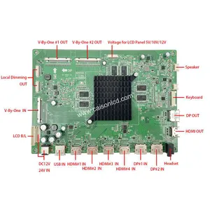 8K LCD denetleyici kurulu V bir sinyal çıkış çözünürlüklü UHD 7680x4320 @ 60HZ destekler LM315QU1-SSA2 LM315QU1-SSA1