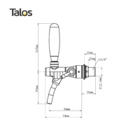 Robinet à bière en laiton TALOS Flow Control, distributeur de boissons, robinet à bière standard