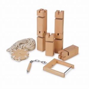 Blocchi <span class=keywords><strong>di</strong></span> Costruzione in <span class=keywords><strong>Legno</strong></span> <span class=keywords><strong>di</strong></span> Faggio Massiccio, Gioco <span class=keywords><strong>di</strong></span> Impilamento Torre Froebel per fino a 16 Giocatori, per Bambini e Adulti - Product Image 1