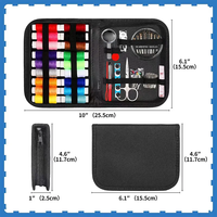 Kit de couture multifonction pour débutants, boîte de couture DIY avec bobines de fil, accessoires de couture de style simple de 15 cm, épaisseur de 3 mm