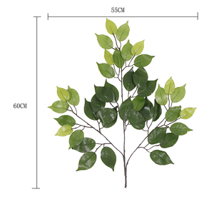 Mới Đến Khuyến Mãi Phong Cách Đơn Giản Thân Thiện Với Môi Nhựa Trang Trí Nhân Tạo Cây Lá Với Chi W55cm * H60cm - Product Image 5