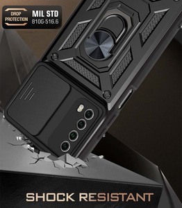 Heavy Duty pour <span class=keywords><strong>HUAWEI</strong></span> Y7A <span class=keywords><strong>P</strong></span> <span class=keywords><strong>SMART</strong></span> <span class=keywords><strong>2021</strong></span> <span class=keywords><strong>coque</strong></span> <span class=keywords><strong>de</strong></span> <span class=keywords><strong>téléphone</strong></span> fenêtre coulissante antichoc avec support d'anneau en métal magnétique Push PC Armor Case - Product Image 2