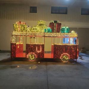 Gran colorido 3D tren escultura pantalla LED festiva Navidad <span class=keywords><strong>calle</strong></span> exterior decoración IP65 luces con motivos clasificados - Product Image 1