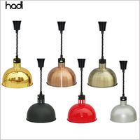 Lampes chauffantes sans fil rétractables de haute qualité 250W en acier inoxydable équipement de restauration ustensiles suspendus chauffe-aliments pour hôtels