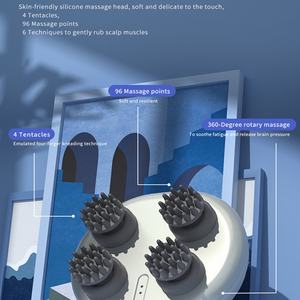 Nouveau masseur de tête flexible de haute qualité, électrique, à griffes détachables et pétrissantes, appareil de massage vibrant pour le cuir chevelu - Product Image 5