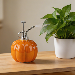 Bouteille pulvérisatrice pour plantes d'intérieur en céramique en forme de citrouille personnalisée - Product Image 2