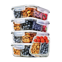 Glass Meal Prep <strong>Best</strong> <strong>Sell</strong> Compartment Lunch <strong>Food</strong> Box and Glass <strong>Food</strong> <strong>Container</strong>