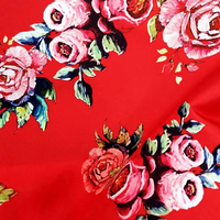 Impression numérique personnalisée de motifs de fleurs de cactus tropicaux sur tissu fin en polyester pour robe d'été