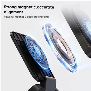Kit de <span class=keywords><strong>cargador</strong></span> rápido inalámbrico magnético plegable 3 en 1 Soporte personalizado 3 en 1 <span class=keywords><strong>para</strong></span> teléfonos celulares Función PD Salida de 5V/1A <span class=keywords><strong>para</strong></span> auriculares - Product Image 4