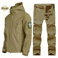 Ensemble de survêtement pour homme avec logo personnalisé, veste softshell à capuche et pantalon cargo, uniforme de randonnée et de trekking