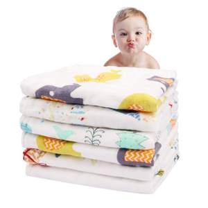 Tùy Chỉnh Bán Buôn 6-Hai Lớp Bông Muslin Gạc Khăn Mặt Sang Trọng Tắm Burp Vải Cho Trẻ Em Dùng Một Lần Phòng Tắm In Khăn Lau - Product Image 6